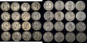 BELGIQUE - BELGIUM
Lot. Lot de 16 écus de 5 francs 1848 à 1876, Bruxelles.
Argent - 37 mm
La majorité des exemplaires sont nettoyés. TB à TTB.
Léopold...