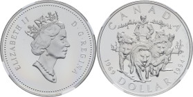 CANADA - CANADA
Élisabeth II (1952-2022). 1 dollar, patrouille canine de la police montée, Flan bruni (PROOF) 1994, Ottawa.
KM.251 ; Argent - [25,18] ...