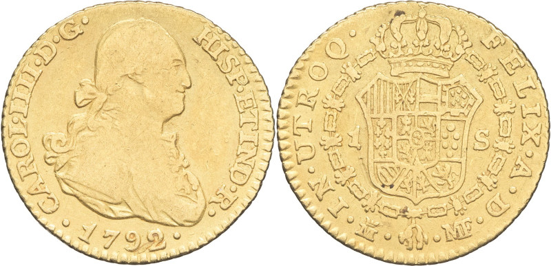 ESPAGNE - SPAIN
Charles IV (1788-1808). 1 escudo 1792, Madrid.
KM.434 - Fr.298 ;...