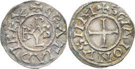 FRANCE / CAROLINGIENS - FRANCE / CAROLINGIAN
Charles II le Chauve (840-877). Denier ND, Saint-Denis.
P.344-345 - MG.843 ; Argent - 1,65 g - 20,5 mm - ...