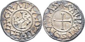 FRANCE / CAROLINGIENS - FRANCE / CAROLINGIAN
Charles II le Chauve (840-877). Denier ND, Chartres.
P. - cf. 491-495 - MG. - cf. 935 ; Argent - 1,77 g -...