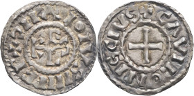 FRANCE / CAROLINGIENS - FRANCE / CAROLINGIAN
Charles le Chauve ou au nom de Charles Empereur (fin IXe - début Xe s.). Denier ND, Chalon-sur-Saône.
P.6...