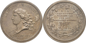 FRANCE - FRANCE
Convention (1792-1795). Essai de Galle à la Liberté par A. Galle 1792, Paris.
Maz.318a - Br.190b ; Bronze - 37,03 g - 39 mm - 12 h
Sup...