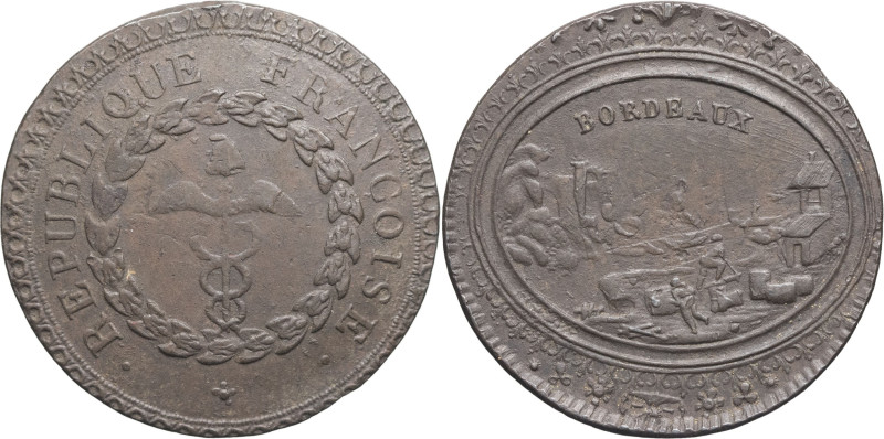 FRANCE - FRANCE
Directoire (1795-1799). Bordeaux (ville de), jeton pour la Répub...