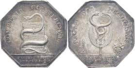 FRANCE - FRANCE
Consulat (1799-1804). Jeton octogonal, Comptoir commercial, préfet Frochot An X (1802), Paris.
Bramsen 240 ; Argent - 30,5 mm - 12 h
P...