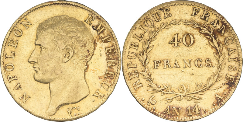 FRANCE - FRANCE
Premier Empire / Napoléon Ier (1804-1814). 40 francs tête nue, c...