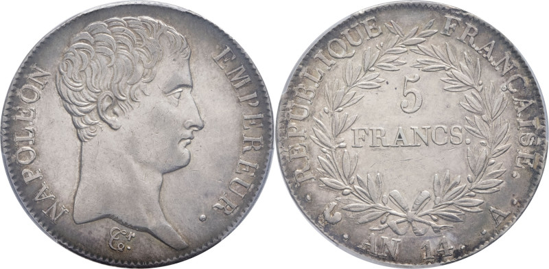 FRANCE - FRANCE
Premier Empire / Napoléon Ier (1804-1814). 5 francs tête nue, ca...