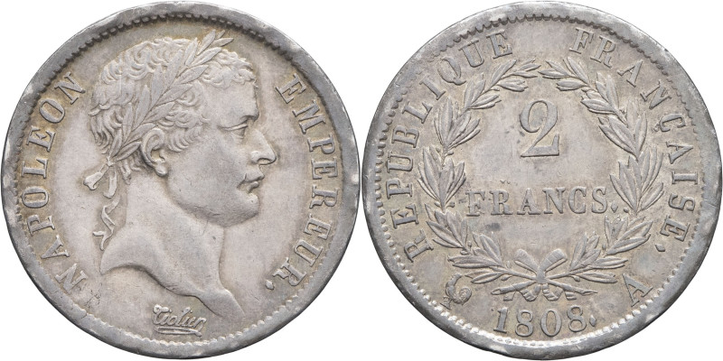 FRANCE - FRANCE
Premier Empire / Napoléon Ier (1804-1814). 2 francs République 1...