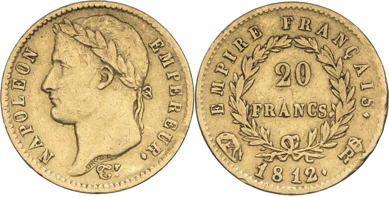 FRANCE - FRANCE Premier Empire / Napoléon Ier (1804-1814). 20 francs Empire 1812...