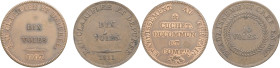 FRANCE - FRANCE
Premier Empire / Napoléon Ier (1804-1814). Lot de deux jetons, eau clarifiée et dépurée Cuchet Ducommun et Cie, dix voies (1 franc) 18...