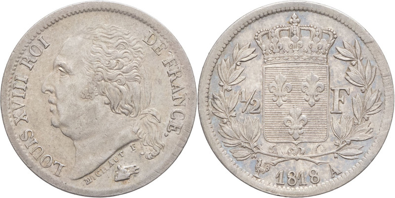 FRANCE - FRANCE
Louis XVIII (1814-1824). 1/2 franc 1818, A, Paris.
G.401 - F.179...