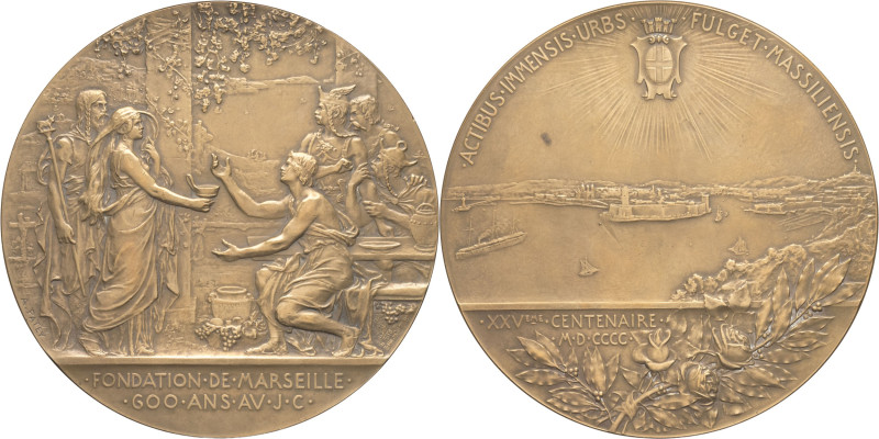 FRANCE - FRANCE
IIIe République (1870-1940). Médaille, la fondation de Marseille...