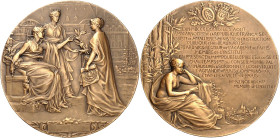 FRANCE - FRANCE
IIIe République (1870-1940). Médaille, reconstruction et agrandissement de la Sorbonne, inauguration du Président Carnot, par C. Pille...