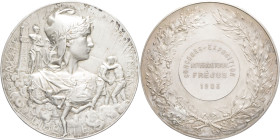 FRANCE - FRANCE
IIIe République (1870-1940). Médaille, Concours-Exposition international de Fréjus, par Adolphe Rivet 1903, Paris.
Bronze argenté - 89...