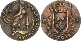 FRANCE - FRANCE
IIIe République (1870-1940). Médaille, la mobilisation du 2 août 1914, par P. Roche 1914 (c.1918), Paris.
Roche, Jetons 4 - Maier p.31...