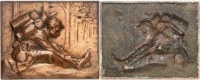 FRANCE - FRANCE
IIIe République (1870-1940). Plaquette uniface (électrotype), En manœuvres, par P. Roger-Bloche ND (c.1905), Paris.
Maier 254 = cet ex...