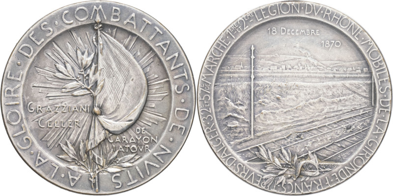 FRANCE - FRANCE
IIIe République (1870-1940). Médaille, Aux combattants de Nuits,...