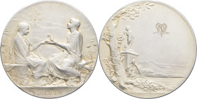FRANCE - FRANCE
IIIe République (1870-1940). Médaille, Mariage, par Oscar Roty 1897 (modèle de 1895), Paris.
Maz.1897, 68 ; Argent doré - 31,65 g - 41...