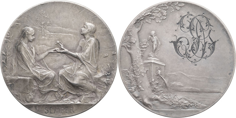 FRANCE - FRANCE
IIIe République (1870-1940). Médaille, Mariage, par Oscar Roty 1...