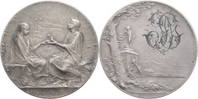 FRANCE - FRANCE
IIIe République (1870-1940). Médaille, Mariage, par Oscar Roty 1903 (modèle de 1895), Paris.
Maz.1897, 68 ; Argent - 32,97 g - 41 mm -...
