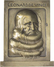FRANCE - FRANCE
IIIe République (1870-1940). Plaque, Léonard de Vinci, par André Schwab ND, Paris (Canale).
Canale 581 ; Bronze - 216,44 g - 88 mm - 1...