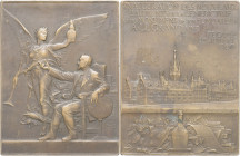 FRANCE - FRANCE
IIIe République (1870-1940). Plaque, inauguration des bâtiments de la Bénédictine de Fécamp, Alexandre Le Grand fondateur, par F. de V...