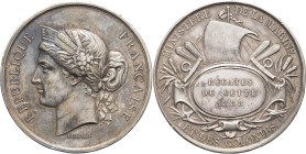 FRANCE - FRANCE IIIe République (1870-1940). Médaille, Ministère de la Marine et des Colonies, Régates de Cette (Sète) 1888. Argent - 37,07 g - 41 mm ...