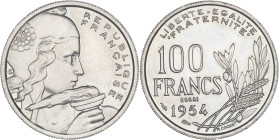FRANCE - FRANCE
IVe République (1947-1958). Essai de 100 francs Cochet 1954, Paris.
G.897 - F.450 ; Cupro-nickel - 6 g - 24 mm - 6 h
Superbe à Fleur d...