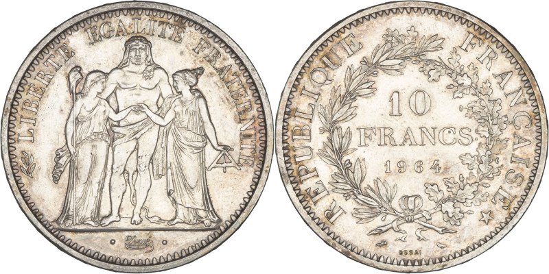 FRANCE - FRANCE
Ve République (1958 à nos jours). Essai de 10 francs Hercule 196...