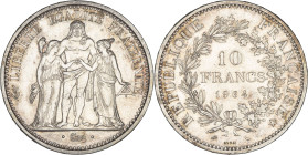 FRANCE - FRANCE
Ve République (1958 à nos jours). Essai de 10 francs Hercule 1964, Paris.
GEM.183.6 - G.813 - F.364 ; Argent - 25,02 g - 37 mm - 6 h
S...