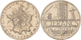 FRANCE - FRANCE
Ve République (1958 à nos jours). Piéfort de 10 francs Mathieu 1985, Pessac.
GEM.186.P1 ; Cupro-nickel aluminium - [20,00] g - 26 mm -...