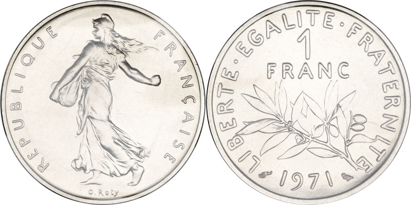 FRANCE - FRANCE
Ve République (1958 à nos jours). Piéfort de 1 franc Semeuse 197...