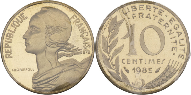 FRANCE - FRANCE
Ve République (1958 à nos jours). Piéfort de 10 centimes Mariann...