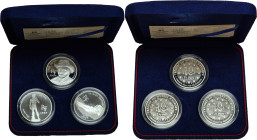 FRANCE - FRANCE
Ve République (1958 à nos jours). Coffret de trois monnaies de 10 francs / 1 1/2 euros, trésors des musées d’Europe (Goya - Michel Ang...