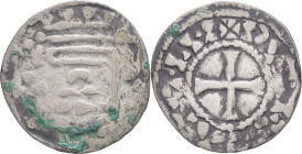 FRANCE / FÉODALES - FRANCE / FEUDAL
Châteaudun (Vicomté de), anonymes. Denier ND (1020-1040), Châteaudun.
Dy.462 ; Argent - 1,34 g - 21 mm - 1 h
Concr...