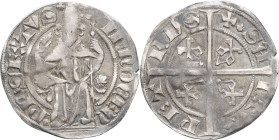 FRANCE / FÉODALES - FRANCE / FEUDAL
Comtat Venaissin, Innocent VI (1352-1362). Demi-gros ou carlin ND, Avignon.
PA.4160 ; Argent - 1,60 g - 22 mm - 6 ...