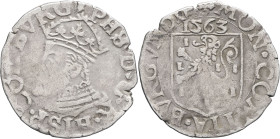 FRANCE / FÉODALES - FRANCE / FEUDAL
Bourgogne (duché de), Philippe II (1556-1598). Carolus, 1ère émission 1563, Dole.
CMR.3.1.2a - PA.5285 - VH.281 ; ...