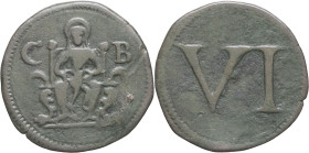 FRANCE / FÉODALES - FRANCE / FEUDAL
Bourgogne, Collégiale de Beaune. Méreau de VI deniers ND (16-17e s.).
F. cf. 10163-10164 ; Cuivre - 2,51 g - 18 mm...