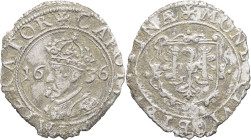 FRANCE / FÉODALES - FRANCE / FEUDAL
Besançon (ville de), au nom de Charles V. Carolus 1636, Besançon.
CCK.M15/1636 - PA.5408 ; Billon - 1,28 g - 19 mm...