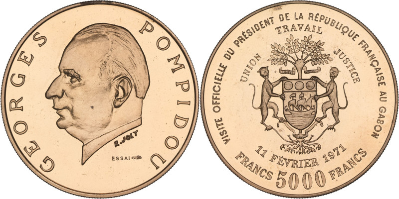 GABON - GABON
République. Essai de 5000 francs, Georges Pompidou 1971, Paris.
KM...