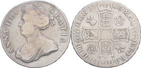 GRANDE-BRETAGNE - UNITED KINGDOM
Anne (1702-1714). Couronne (crown) 1706 - QVINTO, Londres.
S.3578 - KM.519 ; Argent - 29,48 g - 38 mm - 6 h
Exemplair...