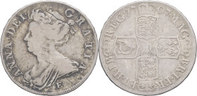 GRANDE-BRETAGNE - UNITED KINGDOM
Anne (1702-1714). Demi-couronne (half crown), 2e type (post-union) 1707, E, Edimbourgh.
S.3605 - KM.525 ; Argent - 14...
