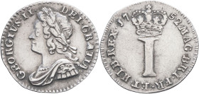 GRANDE-BRETAGNE - UNITED KINGDOM
Georges II (1727-1760). Penny, Maundy money 1752, Londres.
S.3715A - KM.567 ; Argent - 0,51 g - 12 mm - 6 h
Exemplair...