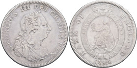 GRANDE-BRETAGNE - UNITED KINGDOM
Georges III (1760-1820). Dollar ou 5 shillings, Banque d’Angleterre 1804, Londres.
S.3768 - Esc.160 - Bull.1946 - Dav...