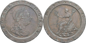GRANDE-BRETAGNE - UNITED KINGDOM
Georges III (1760-1820). 2 pence “cartwheel” 1797, Soho.
S.3776 - KM.619 ; Cuivre - 56,64 g - 40 mm - 6 h
De nombreux...