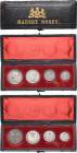 GRANDE-BRETAGNE - UNITED KINGDOM Victoria (1837-1901). Série de 1 à 4 pence, Maundy money 1881, Londres. S.3916 ; Argent - 12 h Dans un petit écrin d’...