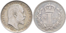 GRANDE-BRETAGNE - UNITED KINGDOM
Édouard VII (1901-1910). Penny, Maundy money 1906, Londres.
S.3989 - KM.795 ; Argent - 0,47 g - 11 mm - 12 h
Superbe ...