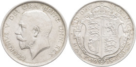 GRANDE-BRETAGNE - UNITED KINGDOM
Georges V (1910-1936). Demi-couronne (Half crown) 1915, Londres.
S.4011 - KM.818.1 ; Argent - 14,13 g - 32 mm - 12 h
...