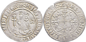 GRÈCE - GREECE
Rhodes (hospitaliers de l’ordre de Saint-Jean de Jérusalem), Juan Fernandez de Heredia (1377-1396). Gigliato ND.
S.X-9 ; Argent - 3,94 ...