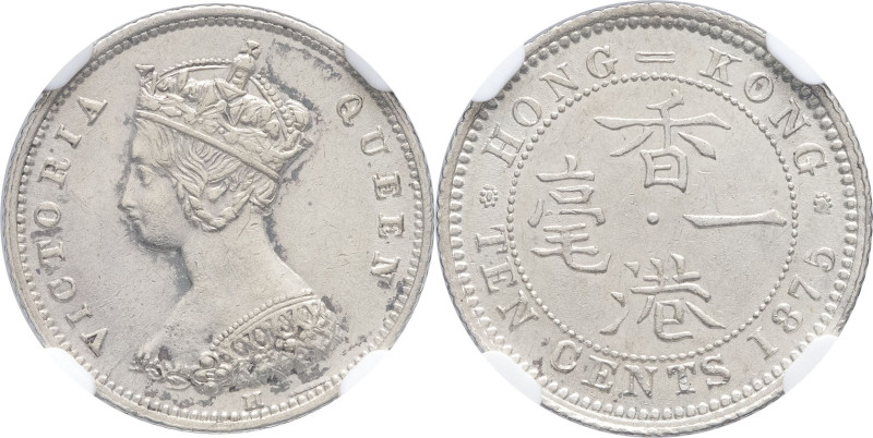 HONG KONG - HONG KONG
Victoria (1837-1901). 10 cents 1875, H, Birmingham.
KM.6 ;...